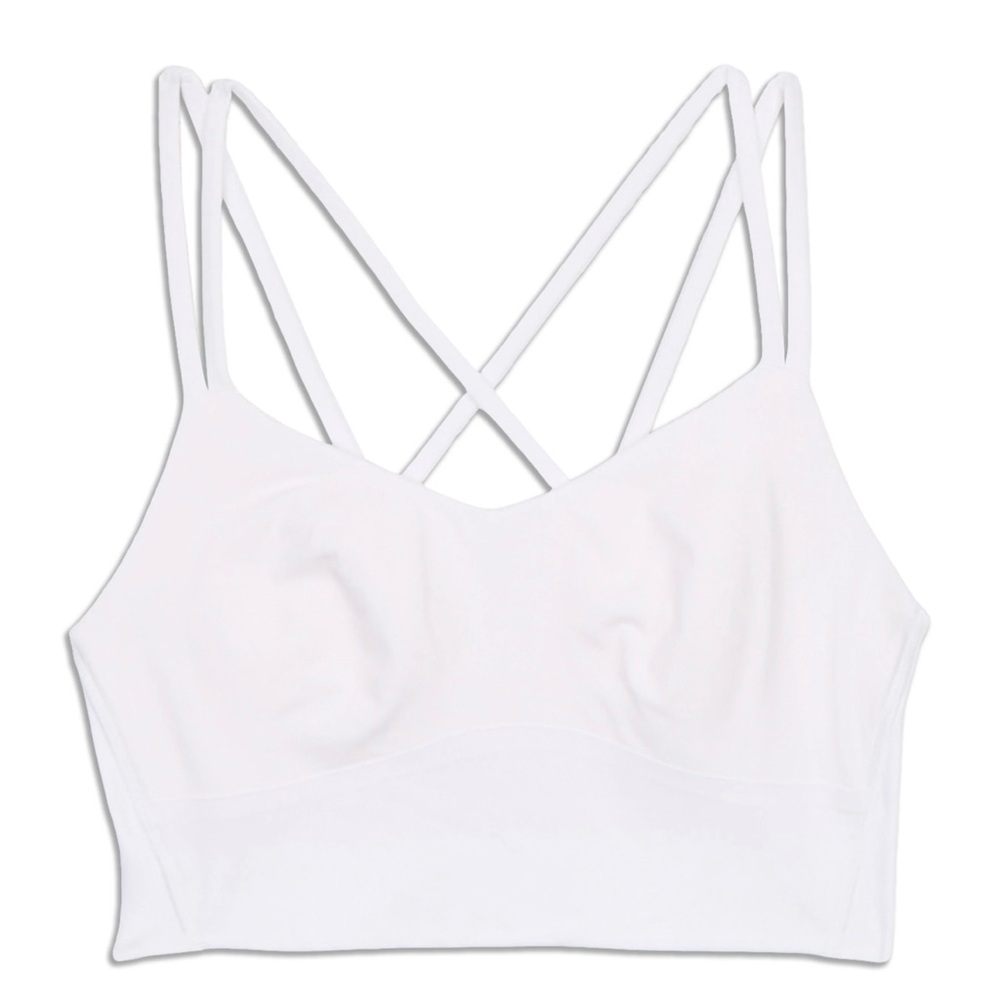 Size 2 Lululemon Like New White Like A Cloud Longline Bra